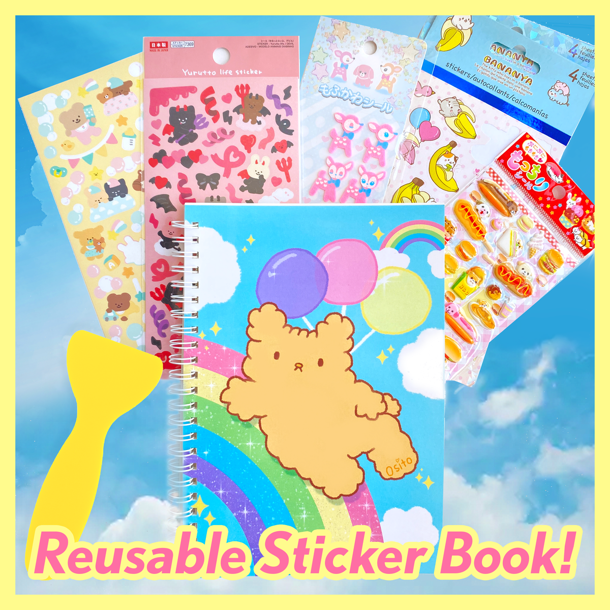 Reusable Sticker Collection Book 30ct. Sticker Bomb Reuse Sticker Book  Sticker Book Gift Sticker Pack Gifts for Sticker Collectors 