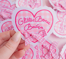 Load image into Gallery viewer, Glitter Bones Boutique Gingham Heart Patch
